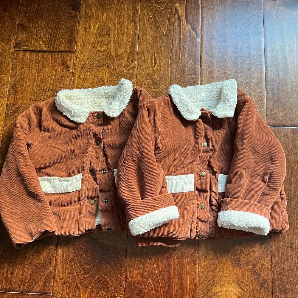 One left! - Fin&Vince Corduroy Sherpa Jacket in Hazelnut Color